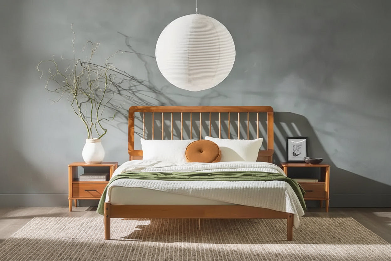 Middlebrook Designs Boho Solid Wood Queen Spindle Bed