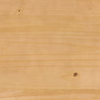 Cadre de lit queen avec tête de lit à barreaux en bois massif – Caramel / Pin naturel / Noir