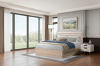 Christopher Knight Home Queen Platform Bed Frame with Upholstered Headboard
