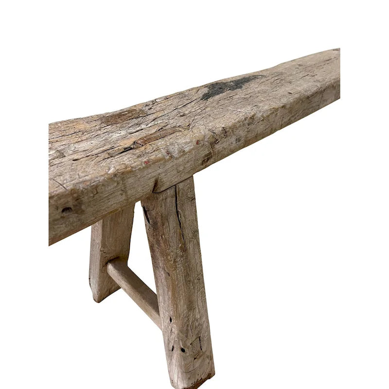Banc Noodle en bois recyclé – Bois naturel vieilli – Plusieurs tailles