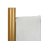 Tête de lit King size en velours capitonné avec motifs verticaux et cadre en métal doré – Crème / Noir / Gris / Vert Sauge