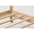 Lit simple à baldaquin avec plateforme surélevée – Naturel – 1 personne
