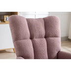 Fauteuil à bascule planeur rembourré en velours avec dossier haut – Plusieurs couleurs – 1 place