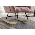 Fauteuil à bascule planeur rembourré en velours avec dossier haut – Plusieurs couleurs – 1 place