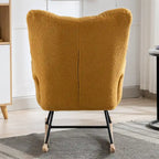 Fauteuil à bascule planeur rembourré en velours avec dossier haut – Plusieurs couleurs – 1 place