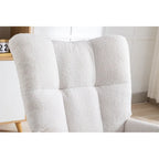 Fauteuil à bascule planeur rembourré en velours avec dossier haut – Plusieurs couleurs – 1 place