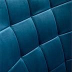 Fauteuil d'appoint capitonné en velours avec pouf – Jaune / Mauve / Bleu / Gris – 1 place