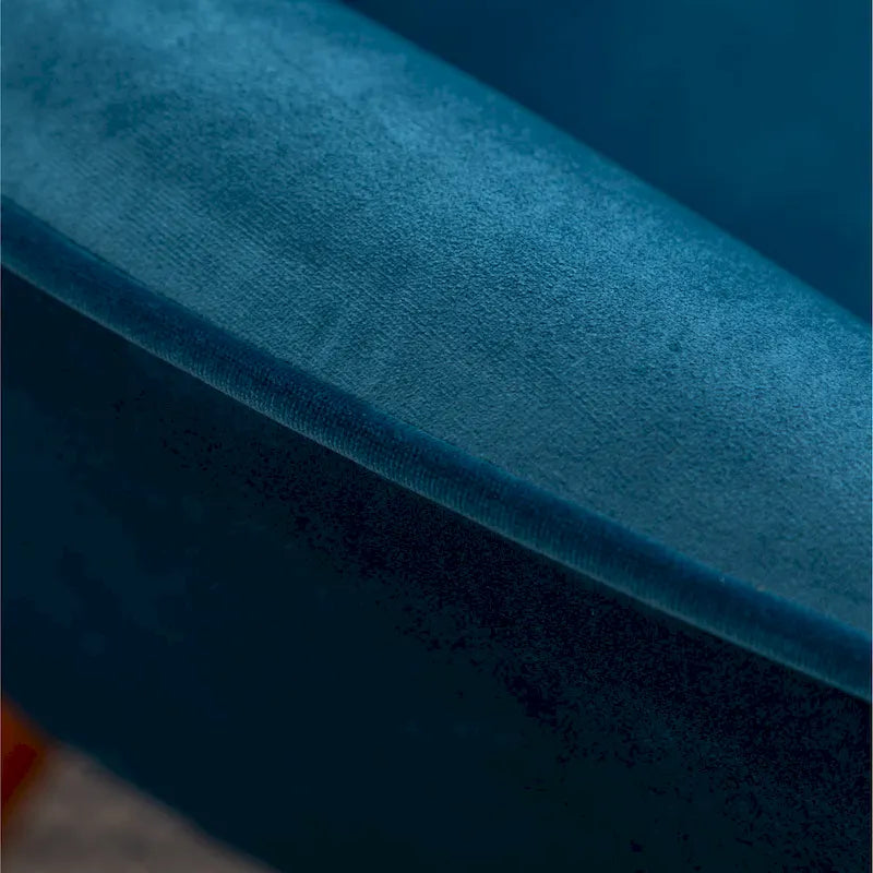 Fauteuil d'appoint capitonné en velours avec pouf – Jaune / Mauve / Bleu / Gris – 1 place