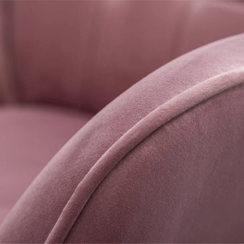 Fauteuil d'appoint capitonné en velours avec pouf – Jaune / Mauve / Bleu / Gris – 1 place
