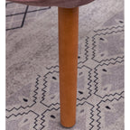 Fauteuil d'appoint capitonné en velours avec pouf – Jaune / Mauve / Bleu / Gris – 1 place