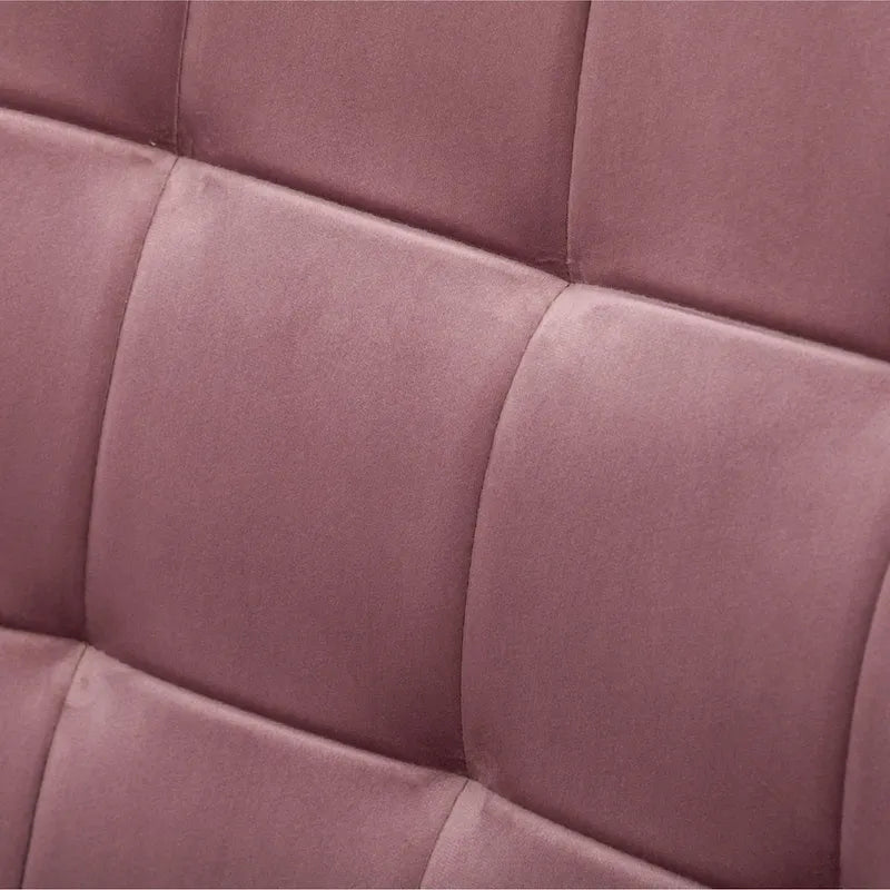 Fauteuil d'appoint capitonné en velours avec pouf – Jaune / Mauve / Bleu / Gris – 1 place