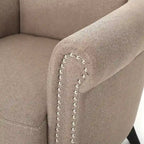 Fauteuil Club Contemporain à Accoudoirs Volutés avec Clous Décoratifs – Café / Vin / Bleu Marine / Bleu Acier – 1 place
