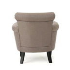 Fauteuil Club Contemporain à Accoudoirs Volutés avec Clous Décoratifs – Café / Vin / Bleu Marine / Bleu Acier – 1 place