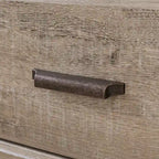 Commode double 8 tiroirs Country Cottage avec poignées en métal – Érable gris / Chêne vieilli