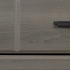 Commode double 8 tiroirs Country Cottage avec poignées en métal – Érable gris / Chêne vieilli