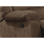 Fauteuil inclinable manuel avec massage lombaire et repose-pieds rembourré – Marron – 1 place