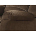 Fauteuil inclinable manuel avec massage lombaire et repose-pieds rembourré – Marron – 1 place