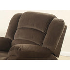 Fauteuil inclinable manuel avec massage lombaire et repose-pieds rembourré – Marron – 1 place