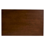 Table à manger rectangulaire en bois d'hévéa de style Mid-Century avec pieds évasés – Noyer – 4 places