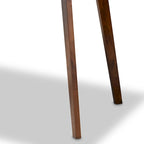 Table à manger rectangulaire en bois d'hévéa de style Mid-Century avec pieds évasés – Noyer – 4 places