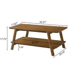 Table basse avec étagère en bois Metz Roundhill Furniture, style moderne du milieu du siècle