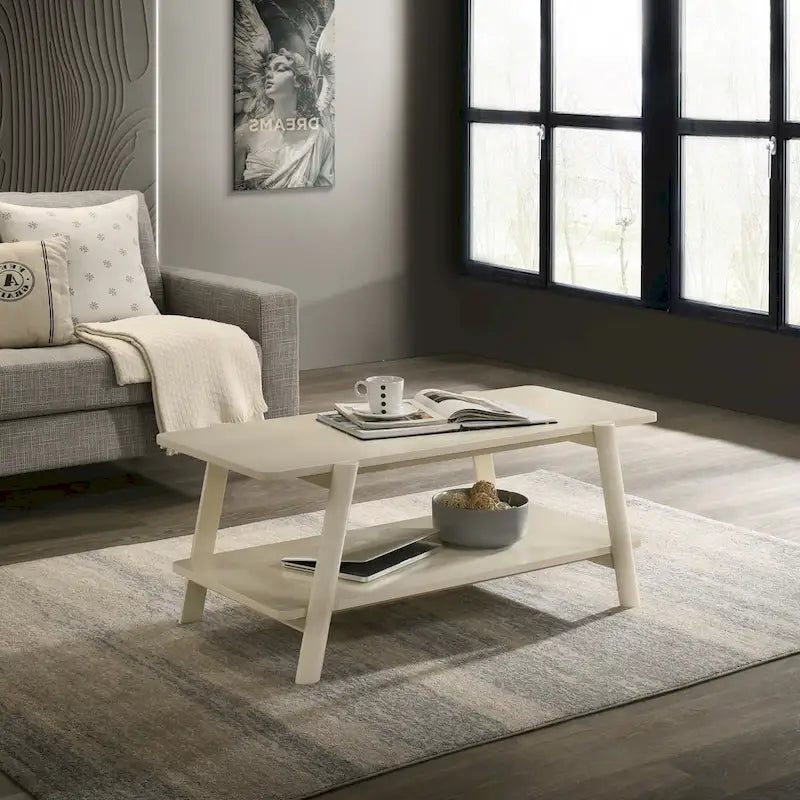Table basse avec étagère en bois Metz Roundhill Furniture, style moderne du milieu du siècle