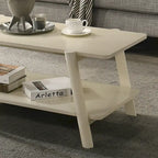 Table basse avec étagère en bois Metz Roundhill Furniture, style moderne du milieu du siècle