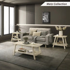 Table basse avec étagère en bois Metz Roundhill Furniture, style moderne du milieu du siècle