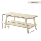 Table basse avec étagère en bois Metz Roundhill Furniture, style moderne du milieu du siècle