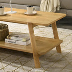 Table basse avec étagère en bois Metz Roundhill Furniture, style moderne du milieu du siècle