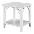 Table d'appoint à 2 niveaux avec étagère – Gris vieilli / Bois flotté / Blanc / Noir