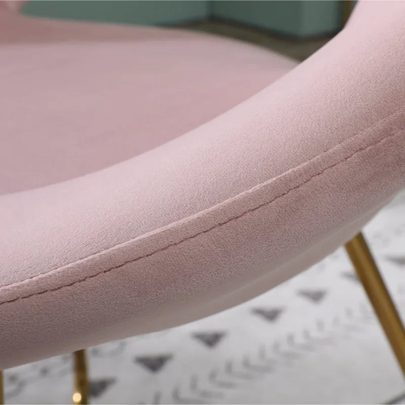 Fauteuil d'appoint en velours avec piètement luge en métal doré – Gris / Bleu / Rose / Vert – 1 place