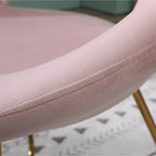 Fauteuil d'appoint en velours avec piètement luge en métal doré – Gris / Bleu / Rose / Vert – 1 place
