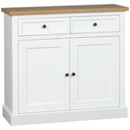 Bahut buffet avec 2 tiroirs et placard à double porte – Gris / Blanc / Noir