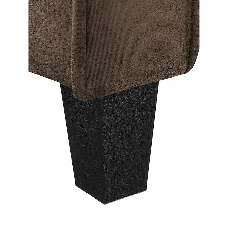 Causeuse touffetée en microfibre avec accoudoirs incurvés – Noir / Marron / Gris / Bleu / Beige – 2 places