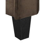 Causeuse touffetée en microfibre avec accoudoirs incurvés – Noir / Marron / Gris / Bleu / Beige – 2 places