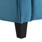 Causeuse touffetée en microfibre avec accoudoirs incurvés – Noir / Marron / Gris / Bleu / Beige – 2 places