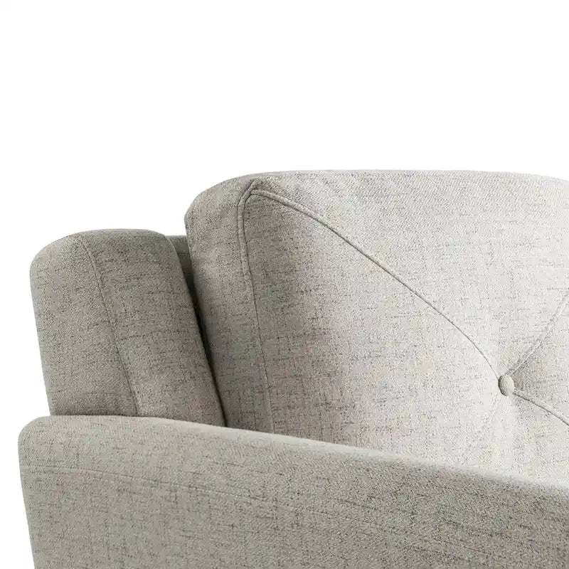 Causeuse touffetée en microfibre avec accoudoirs incurvés – Noir / Marron / Gris / Bleu / Beige – 2 places