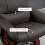 Fauteuil inclinable électrique en cuir synthétique avec ottoman et massage 10 points – Gris / Noir / Marron / Crème – 1 place