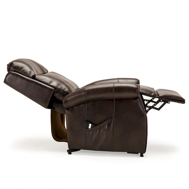 Fauteuil releveur traditionnel 3 positions avec télécommande filaire – Bleu / Rouge / Noir / Marron / Gris tourterelle – 1 place