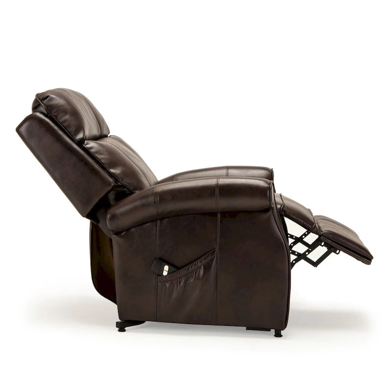 Fauteuil releveur traditionnel 3 positions avec télécommande filaire – Bleu / Rouge / Noir / Marron / Gris tourterelle – 1 place
