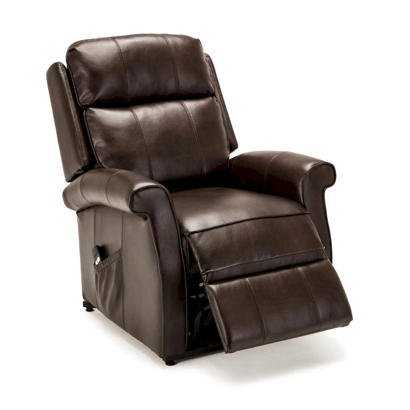 Fauteuil releveur traditionnel 3 positions avec télécommande filaire – Bleu / Rouge / Noir / Marron / Gris tourterelle – 1 place