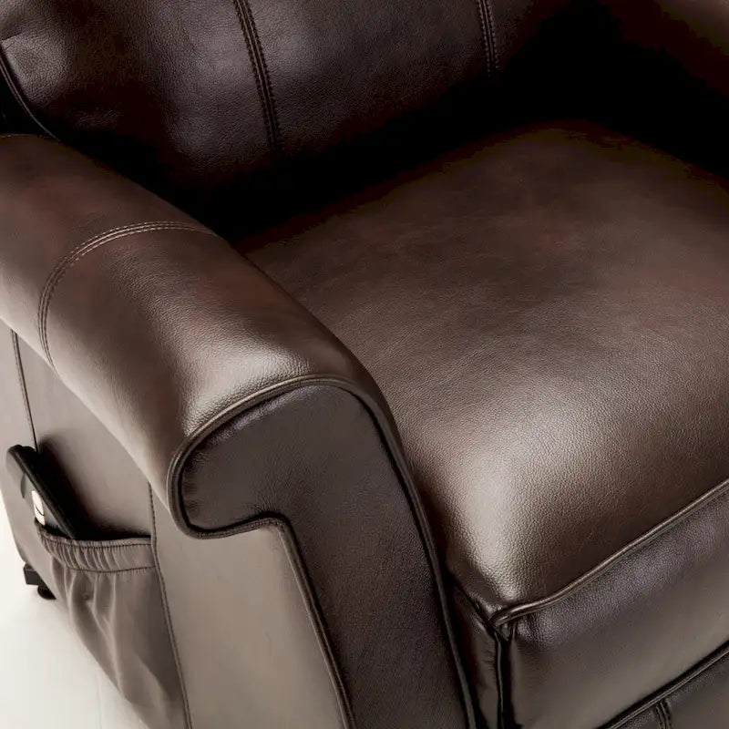 Fauteuil releveur traditionnel 3 positions avec télécommande filaire – Bleu / Rouge / Noir / Marron / Gris tourterelle – 1 place
