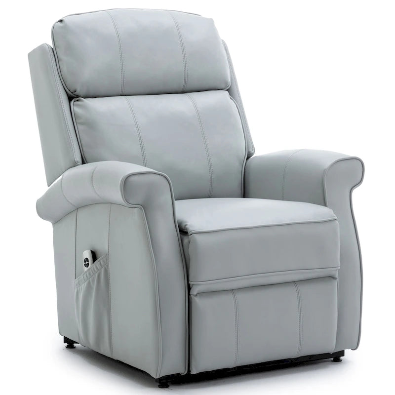 Fauteuil releveur traditionnel 3 positions avec télécommande filaire – Bleu / Rouge / Noir / Marron / Gris tourterelle – 1 place