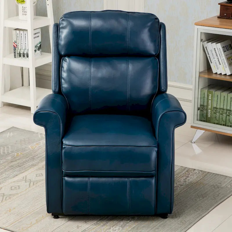 Fauteuil releveur traditionnel 3 positions avec télécommande filaire – Bleu / Rouge / Noir / Marron / Gris tourterelle – 1 place