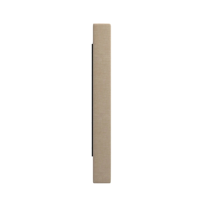 Tête de lit en lin avec oreilles et capitonnage – Beige / Gris / Gris foncé – Queen / King – Haute ou Extra Haute