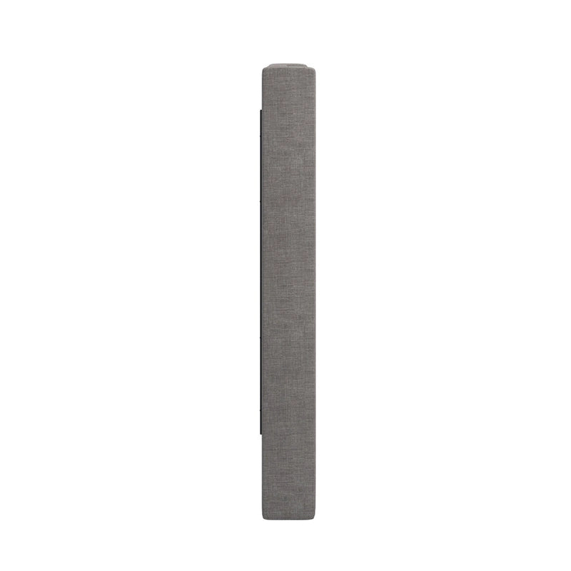 Tête de lit en lin avec oreilles et capitonnage – Beige / Gris / Gris foncé – Queen / King – Haute ou Extra Haute
