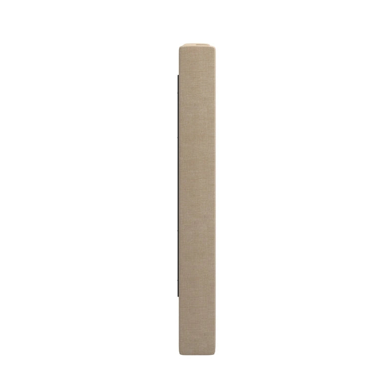 Tête de lit en lin avec oreilles et capitonnage – Beige / Gris / Gris foncé – Queen / King – Haute ou Extra Haute