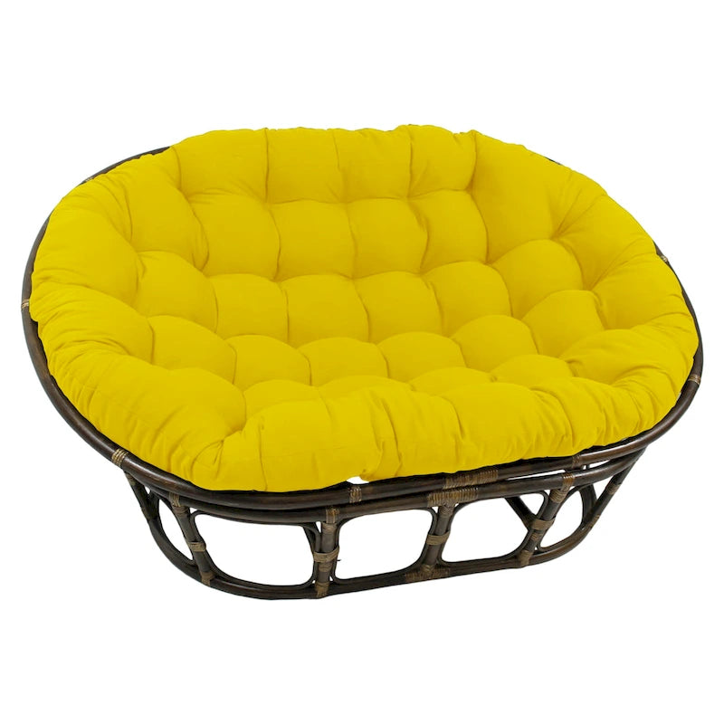 Coussin Double Fauteuil Papasan – Plusieurs Couleurs – Coussin Seulement