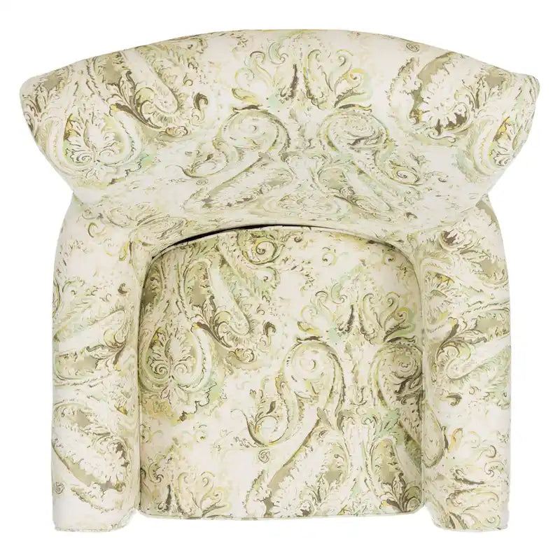 Fauteuil club à accoudoirs roulés, revêtement en coton-lin imprimé et pieds espresso – Espresso / Rayures beiges / Rouge et blanc / Vert / Fleurs beiges / Bleu clair – 1 place